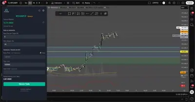 ChartBridge initial screen for setting trade entry, stop-loss, and risk